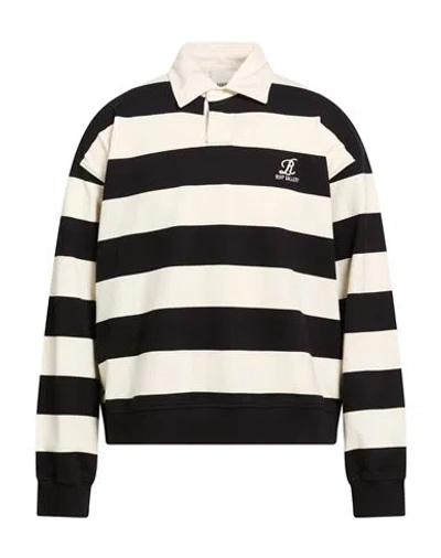 Agolde Man Polo Shirt Black Size M Cotton In Multi