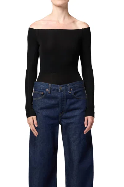 Agolde Maren Bodysuit In Black
