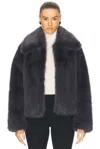 Agolde Maren Faux Shearling Coat In Shade