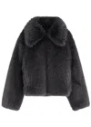 Agolde Maren Faux Shearling Coat In Grey