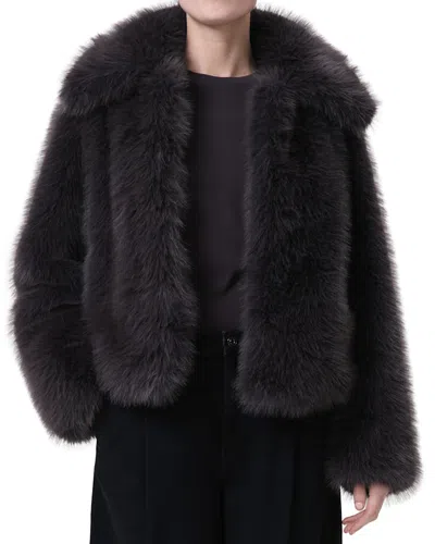 Agolde Maren Faux Shearling Coat In Grey