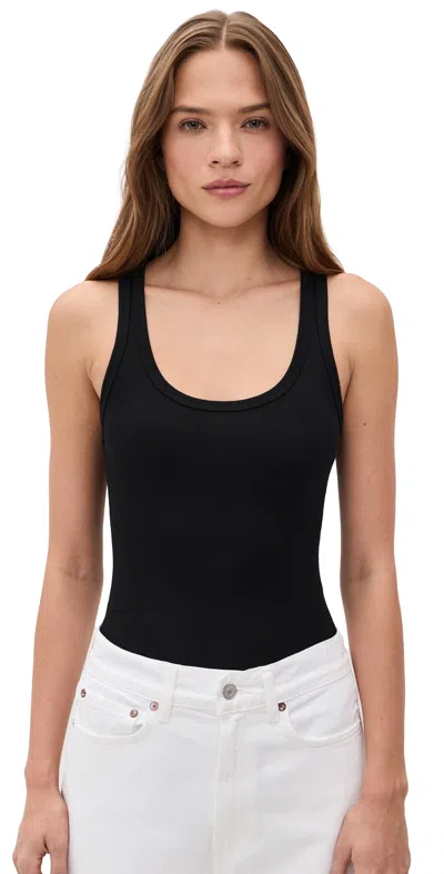 Agolde Maria Thong Bodysuit Black