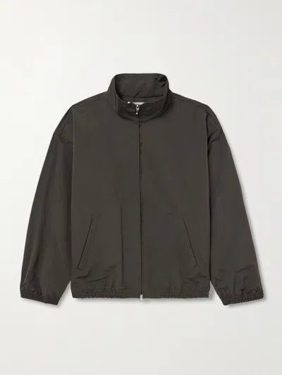 Agolde Marshall Crinkled-shell Bomber Jacket In Gray