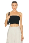 Agolde May Tube Top In Black