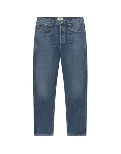 Agolde Men's 90s Mid-rise Straight-leg Jeans In Blue