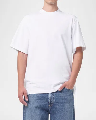 AGOLDE MEN'S ASHA MOCK-NECK T-SHIRT