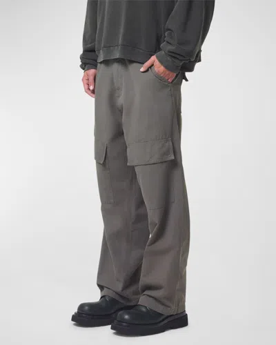 Agolde Men's Casper Cargo Pants In Gray