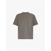 Agolde Asha Crewneck Cotton-jersey T-shirt In Flint (wsh Grey)