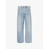 Agolde Blue Ashcroft Jeans In Force (vint Marbled Ind)