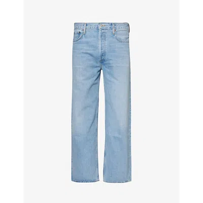 AGOLDE AGOLDE MENS HARMONY (VINT MRB IND) SLUNCH BAGGY WIDE-LEG MID-RISE RECYCLED-DENIM JEANS