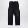 Agolde Luna Organic Denim Jeans With Frayed Hem In Black