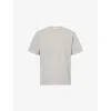 Agolde Mens Reflect (taupe) Asha Mock-neck Cotton-t-shirt In Reflect (taupe)
