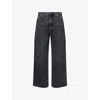Agolde Mens  Benton Wide-leg Denim Jeans In Black