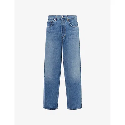 Agolde Mens Guide (md Worn Ind) Deka Tailored Tapered-leg Denim Jeans In Blue