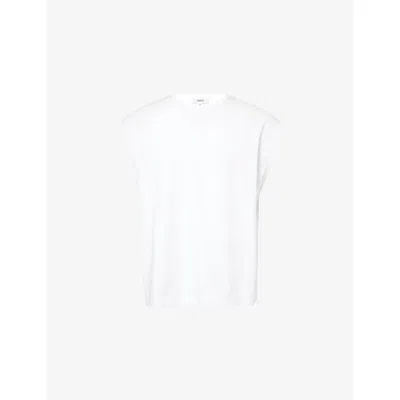 Agolde Mens Leonard Crewneck Cotton-t-shirt White Xl