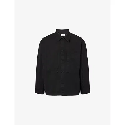 Agolde Mens Rhode Relaxed-fit Cotton Overshirt Black