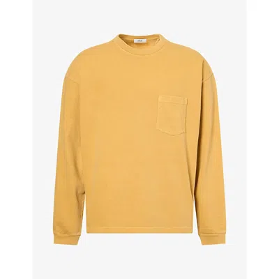 Agolde Mens Lucan Patch-pocket Cotton T-shirt Shiro (lt Birchwood)