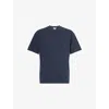 Agolde Asha Cotton-style Crew Neck T-shirt In Blue