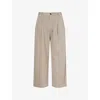 Agolde Pleated-detail Gaius Trousers In Oyster (pale Grey)