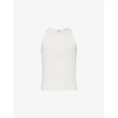 Agolde Mens Powder (pale Grey) Viggo Ribbed Cotton-jersey Tank Top Xl