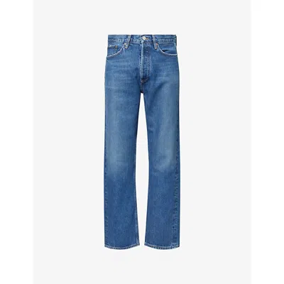 Agolde Mens Publish 90s Mid-rise Straight-leg Denim Jeans In Blue