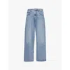 Agolde Sky Blue Fusion Jeans In Ratio (md Indigo W/tint)