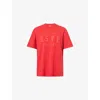 Agolde Mens  X Rsvp In Gifting Graphic-print Cotton T-shirt Red In Red