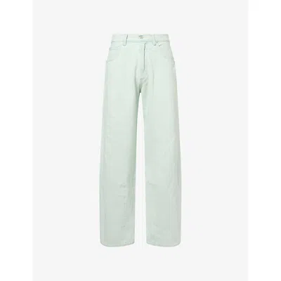 Agolde Mens Reform (minty Wsh Ind) Twist-front Curved-leg Denim Jeans In Blue