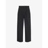 Agolde Mens  Reservoir Pleated Cotton-poplin Trousers In Reservoir (dk Charcoal)