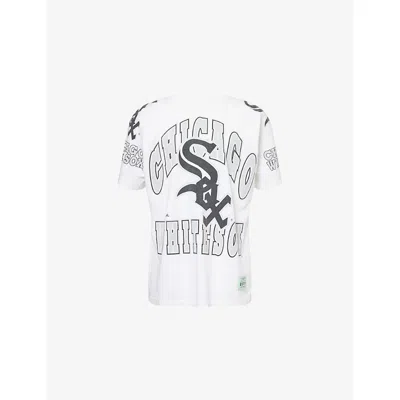 Agolde Mens White Grey  X Rsvp Championship Graphic-print Cotton T-shirt