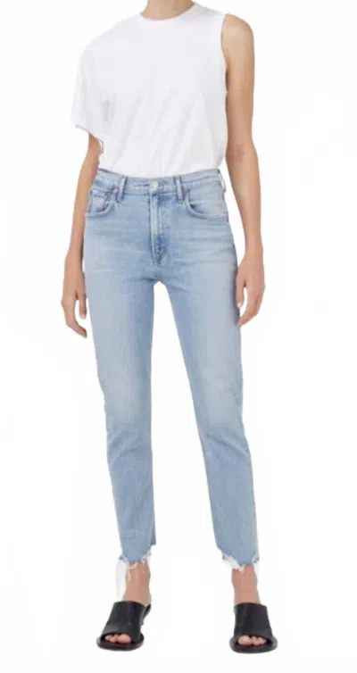 Agolde Merrel Mid-rise Straight Jeans In Astray In Multi