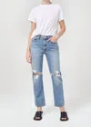 Agolde Mia Straight Jean In Rule In Blue