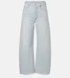 Agolde Low Curve Fray Rigid Mid-rise Barrel-leg Jeans