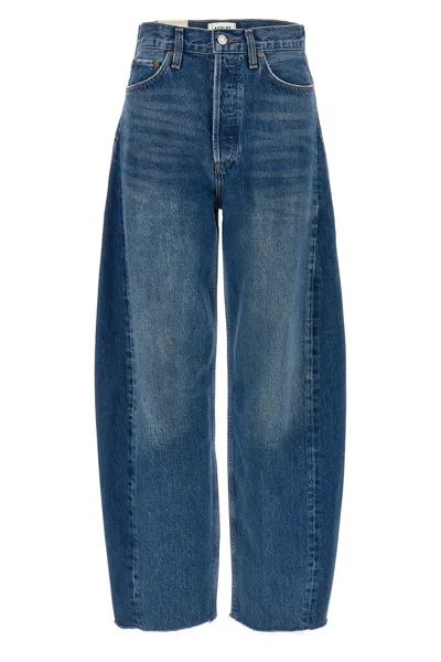 Agolde Luna Curved Leg Jeans In Blue