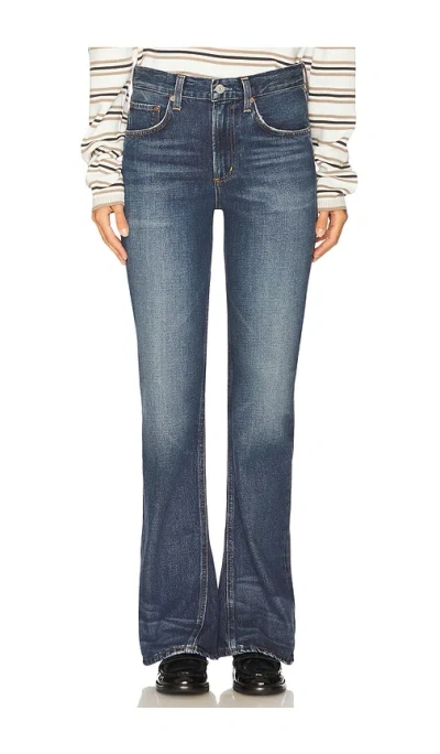 Agolde Mid Rise Kick Boot Jeans In Blue