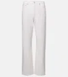 Agolde Criss Cross Straight Jeans In White