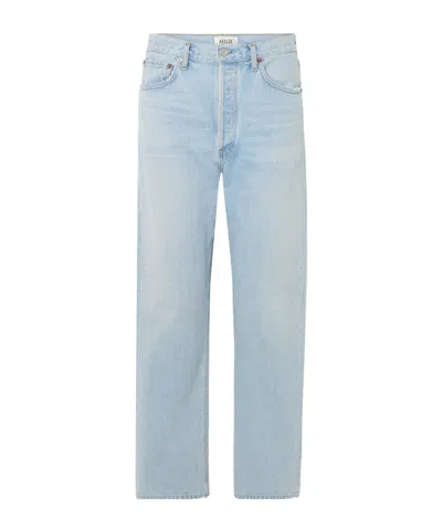 Agolde Mid-rise Straight-leg Denim Trousers In Blue