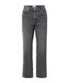 Agolde Mid-rise Straight-leg Denim Trousers In Gray