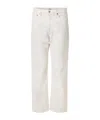 Agolde Mid-rise Straight-leg Denim Trousers In Neutral