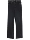 Agolde Halbhohe Wide-leg-jeans In Black
