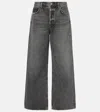 Agolde Grey Jeans With Low Waist And Wide Leg In Denim Woman In Grey