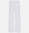 Agolde Mid-rise Wide-leg Jeans In White