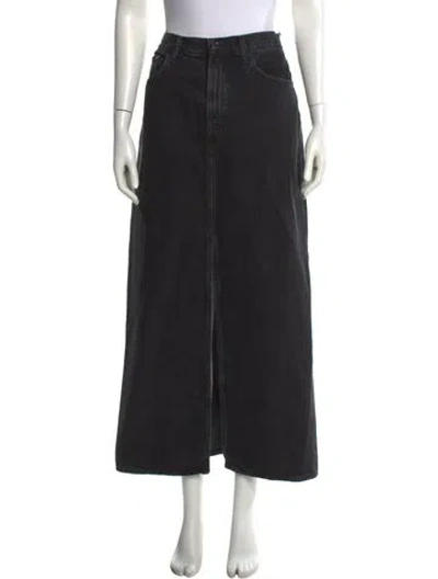 Pre-owned Agolde Midi Length Skirt In Black