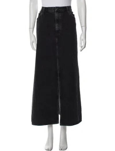 Pre-owned Agolde Midi Length Skirt In Black