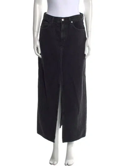 Pre-owned Agolde Midi Length Skirt In Black