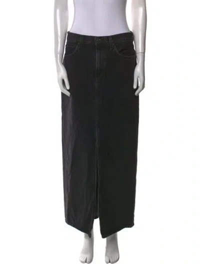 Pre-owned Agolde Midi Length Skirt In Black