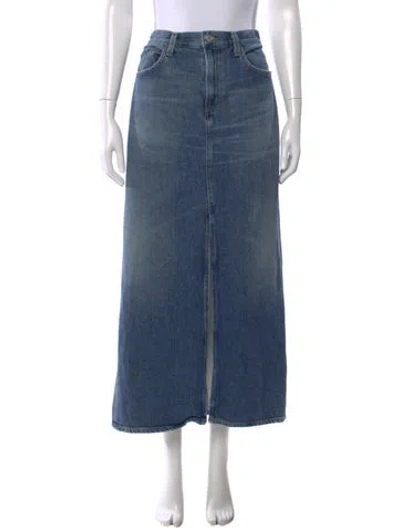 Pre-owned Agolde Midi Length Skirt In Blue