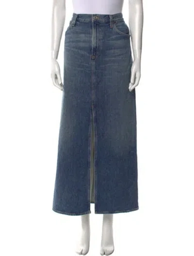 Pre-owned Agolde Midi Length Skirt In Blue