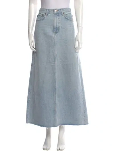 Pre-owned Agolde Midi Length Skirt In Blue