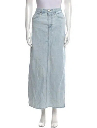Pre-owned Agolde Midi Length Skirt In Blue